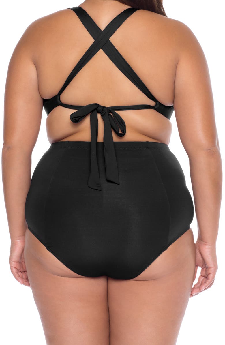 Becca Tab Inset Bikini Top, Alternate, color, Black