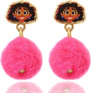 Disney Encanto Stud Earrings with Pink Pom Poms