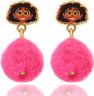 Disney Encanto Stud Earrings with Pink Pom Poms