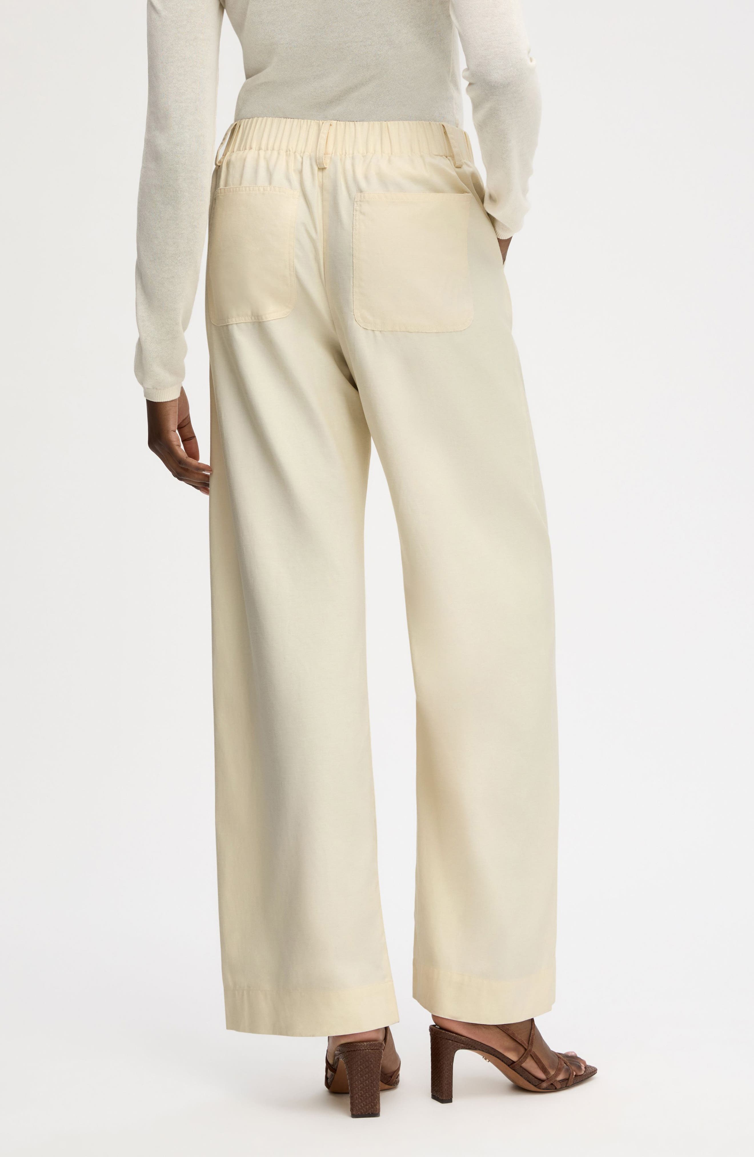 Relaxed Wide Leg Twill Pants - image 4