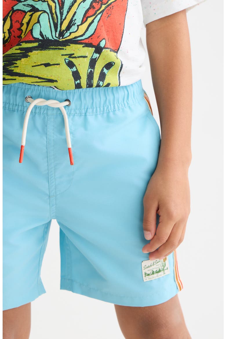 Kids' Midlength Magic Swim Trunks, Alternate, color, SUNS MILKY BLUE