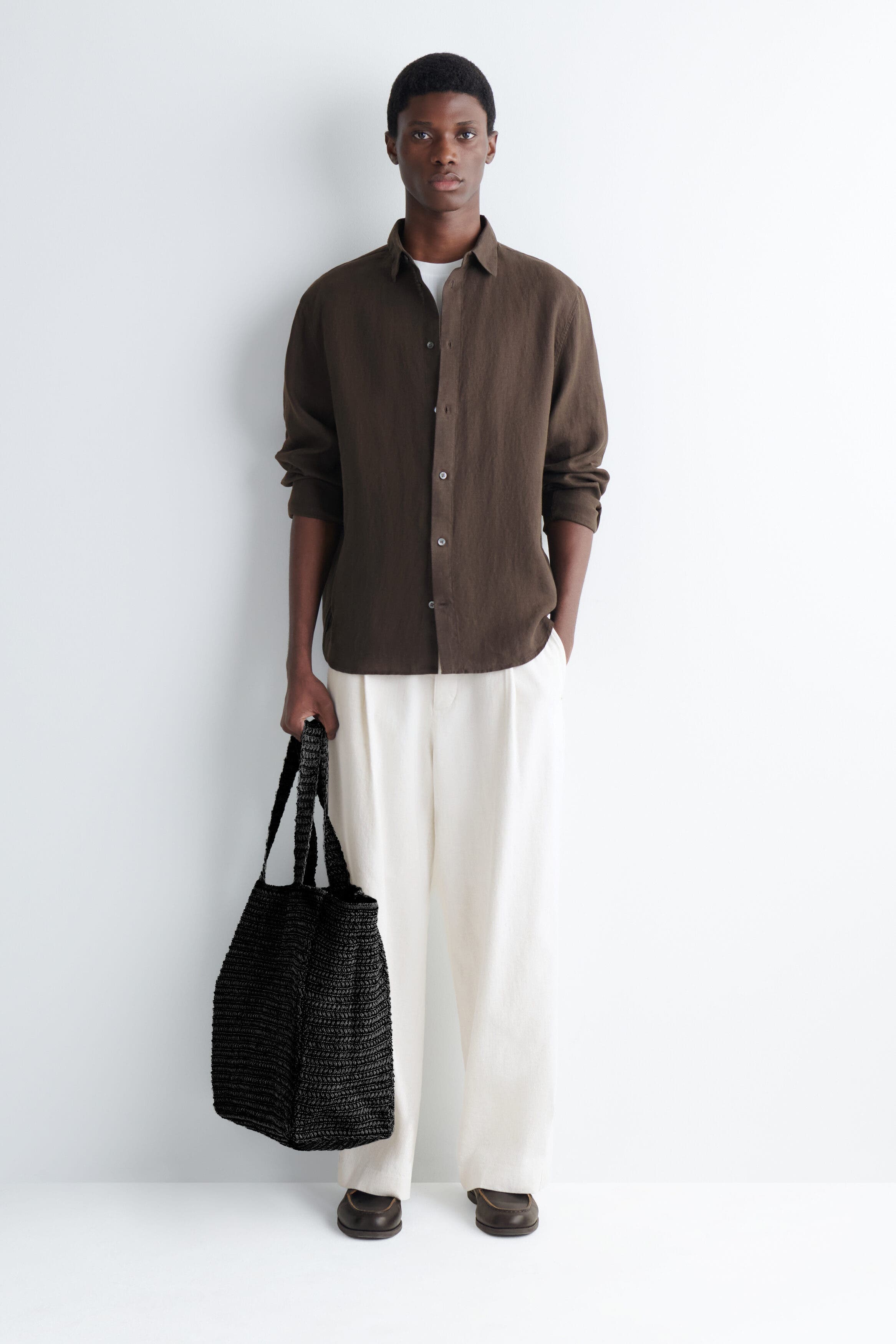 Knitted Tote Bag, Alternate, color, BLACK / WHITE