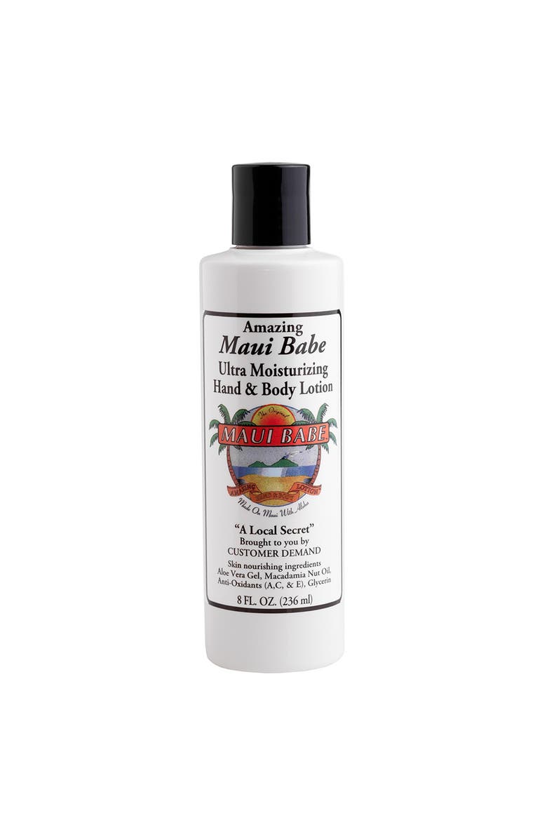Maui Babe Hand and Body Lotion 8oz, Main, color, NO COLOR