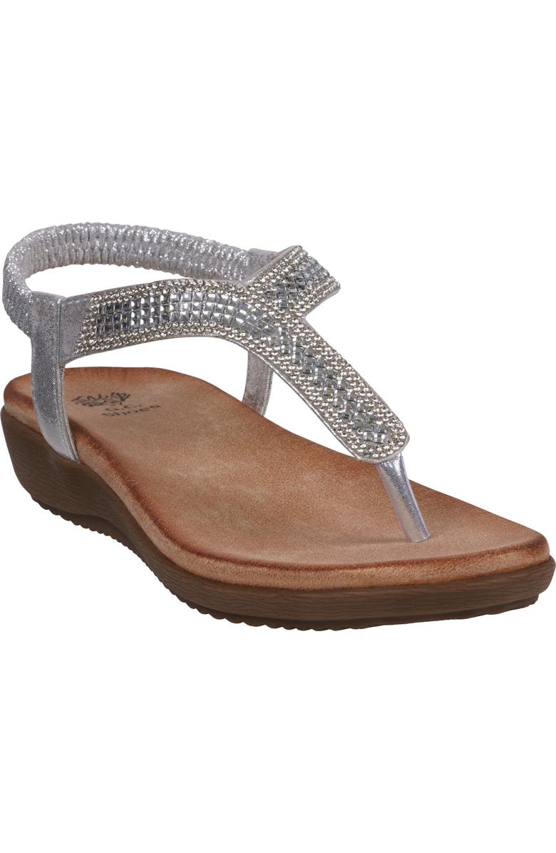 GC SHOES Lori T-Strap Sandal, Main, color, Silver