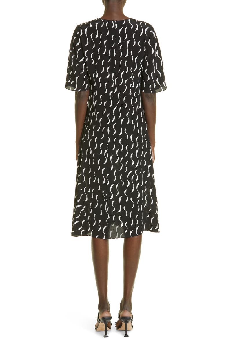 St. John Collection Abstract Geo Print Silk Dress, Alternate, color, 