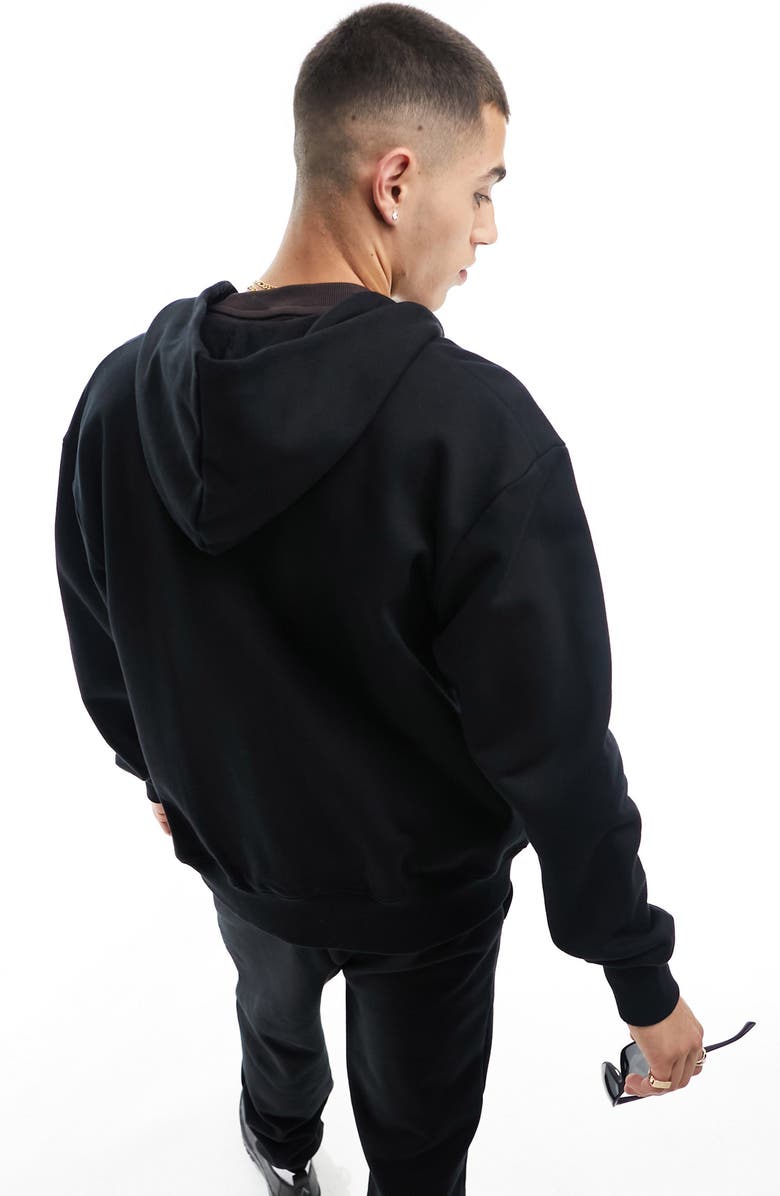 ASOS DESIGN Oversize Zip Hoodie, Alternate, color, 