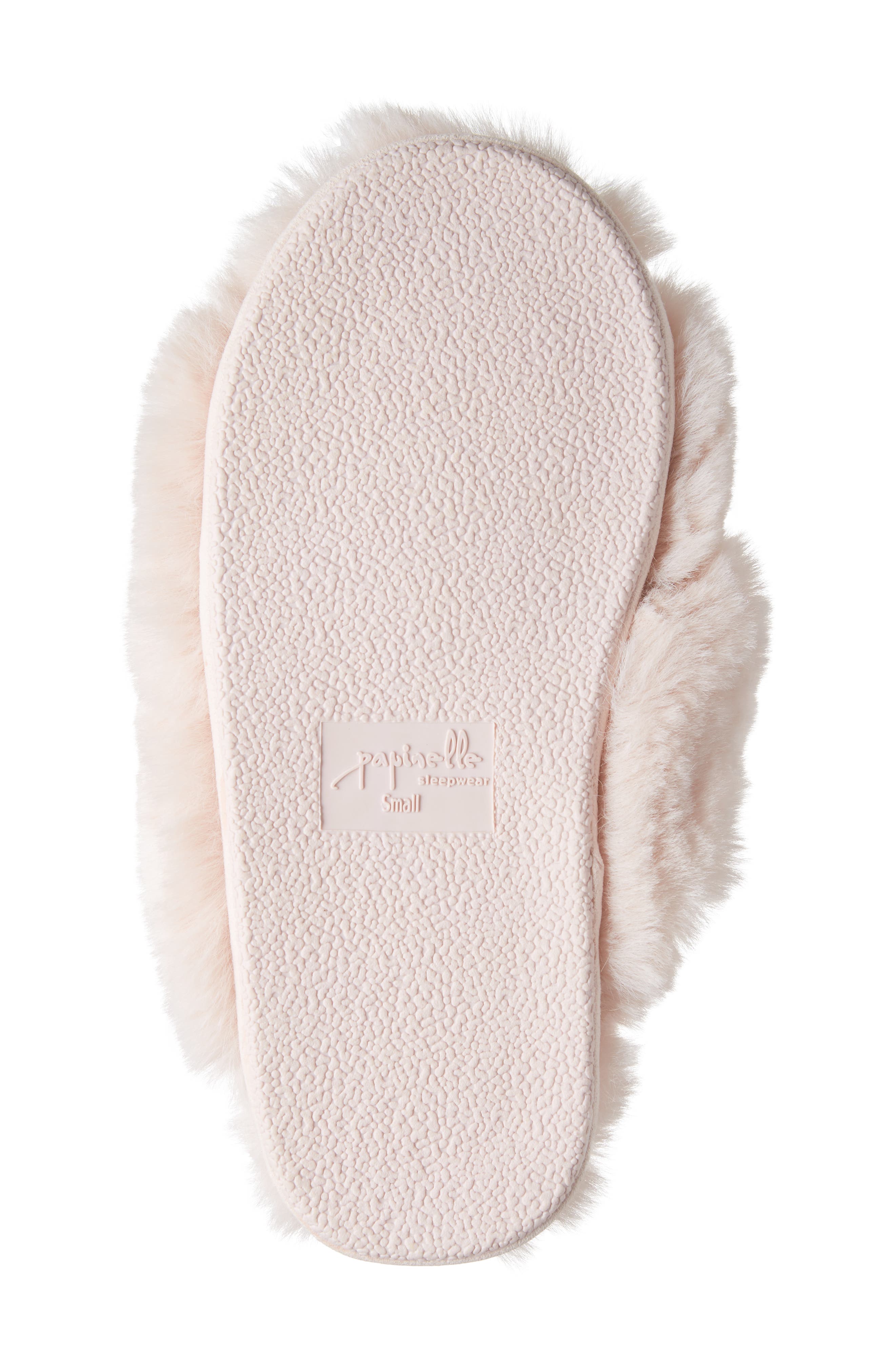 Papinelle Faux Shearling Crossover Slide Slipper, Alternate, color, 