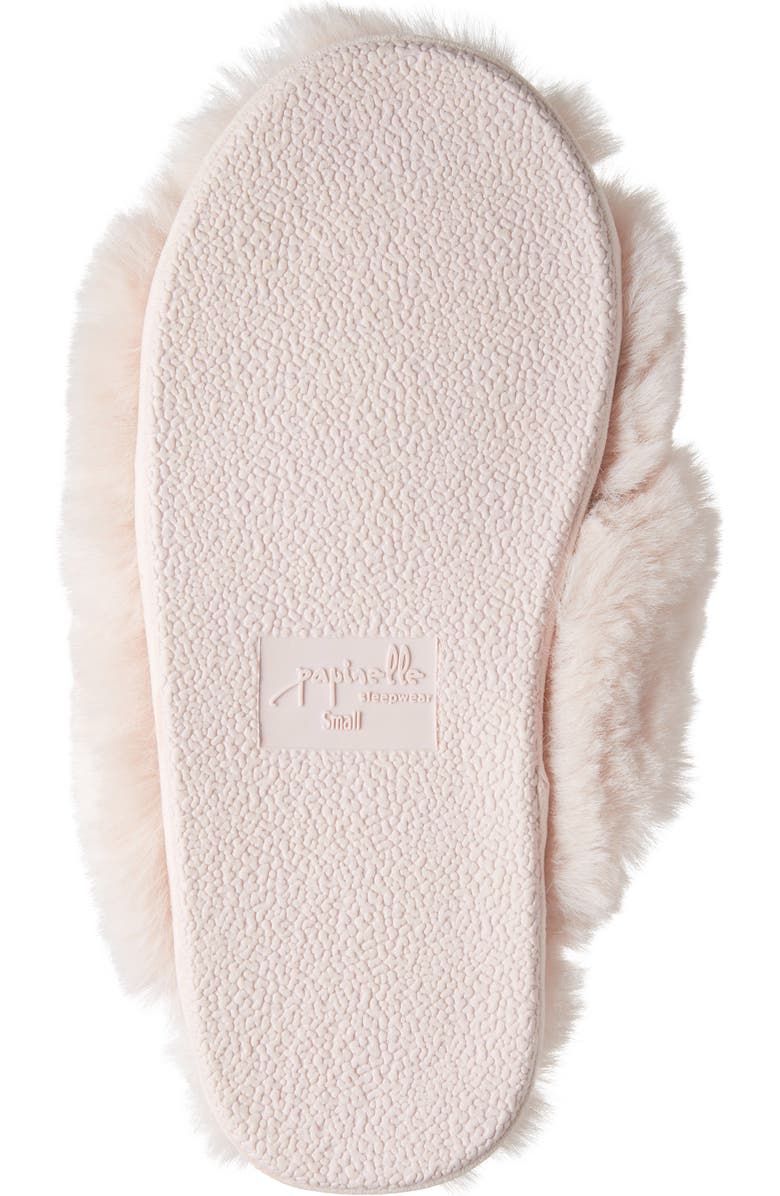 Papinelle Faux Shearling Crossover Slide Slipper, Alternate, color,