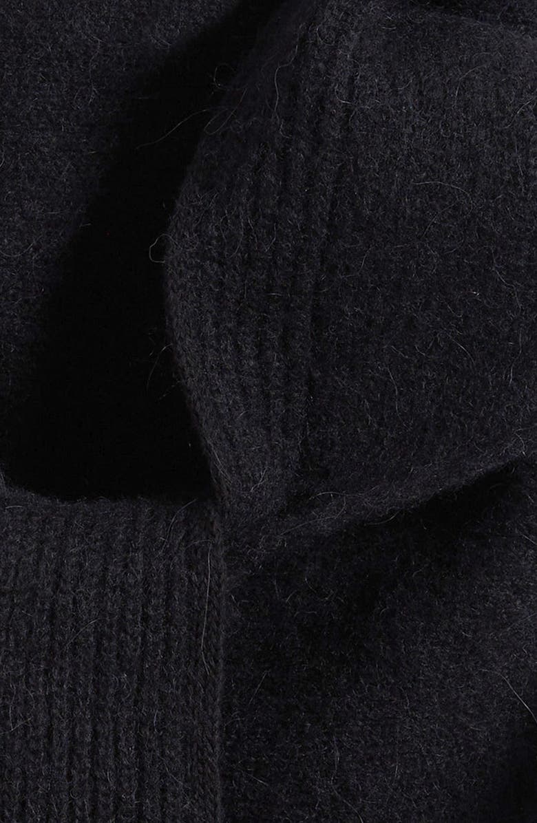 Jacquemus Le Chale Gros Grain Alpaca & Wool Blend Shawl, Alternate, color, Black 990