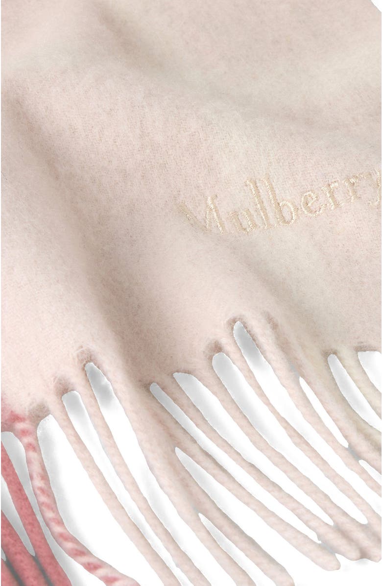 Mulberry Small Check Merino Wool Scarf, Alternate, color, 