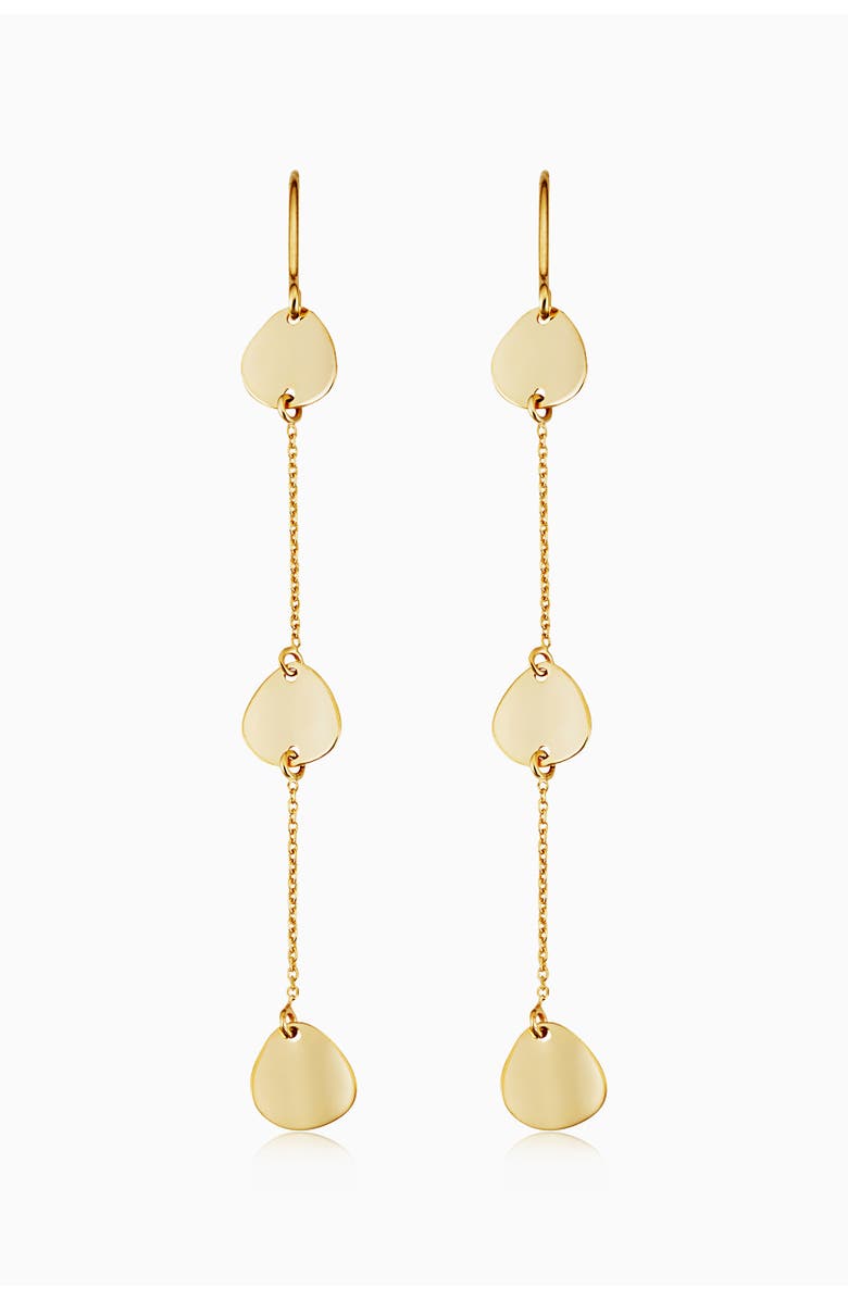 Oradina 14K Yellow Gold Botticelli Drop Earrings, Main, color, Yellow Gold