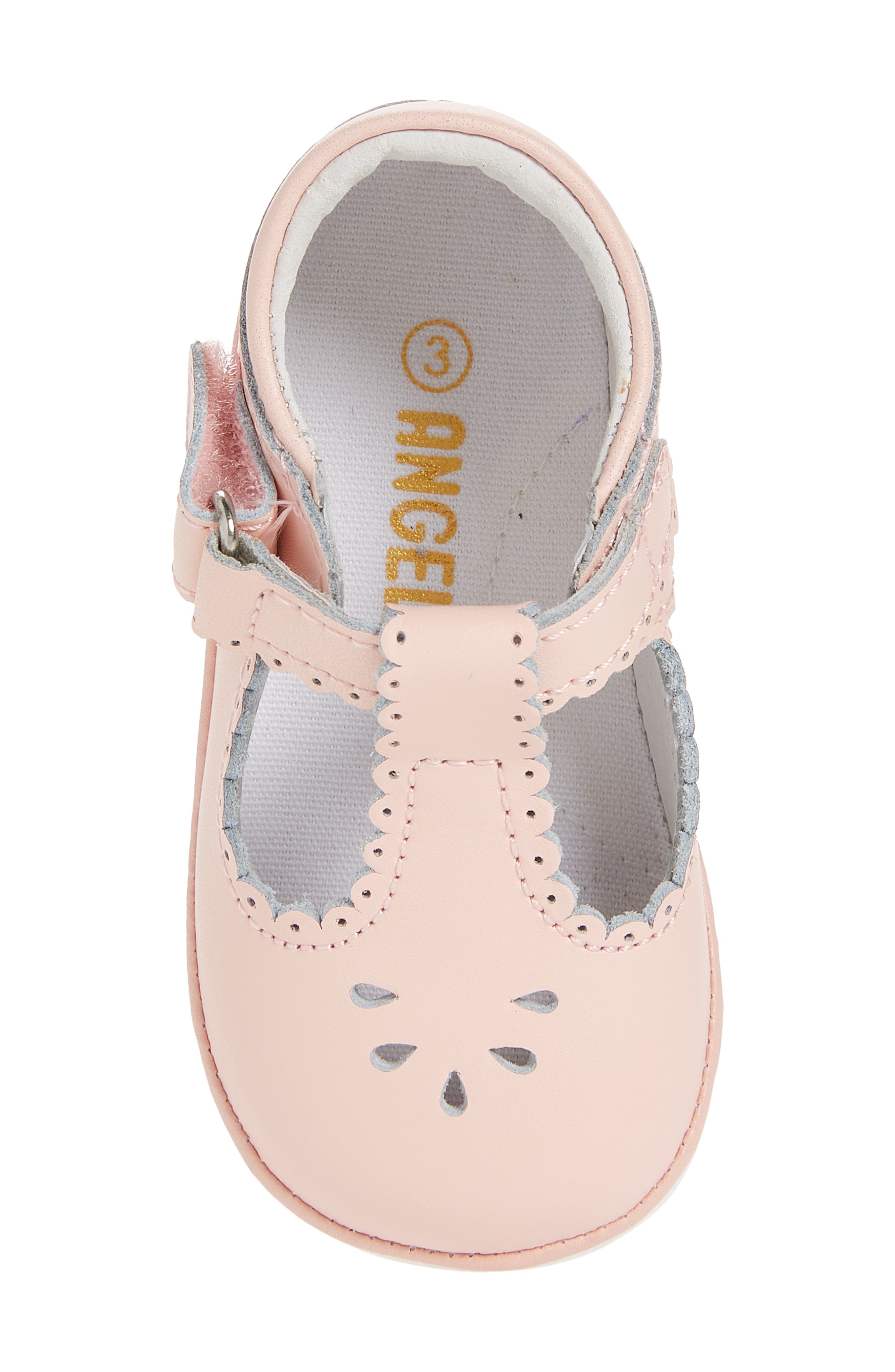 Dottie Scalloped T-Strap Shoe, Alternate, color, PINK