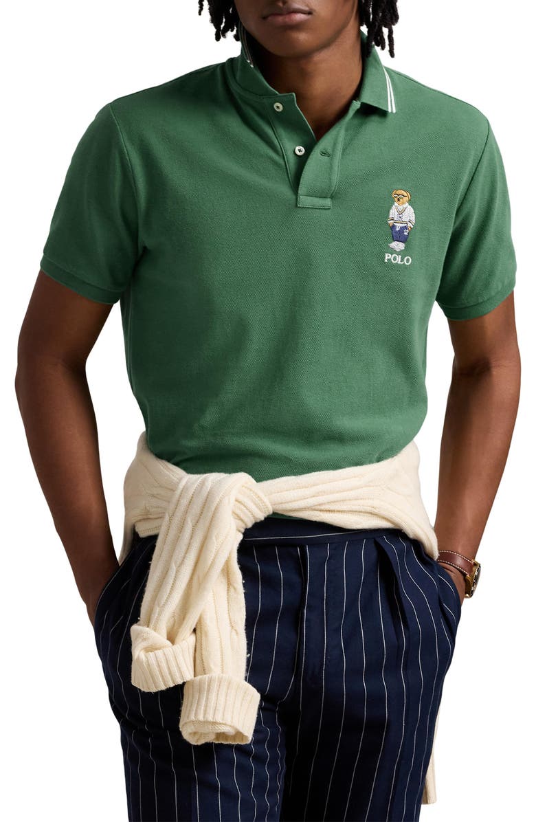Polo Ralph Lauren Slim Fit Polo Beard Cotton Piqué Polo, Main, color, 
