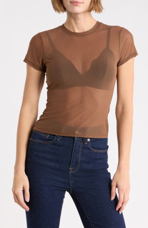 Printed Mesh T-Shirt