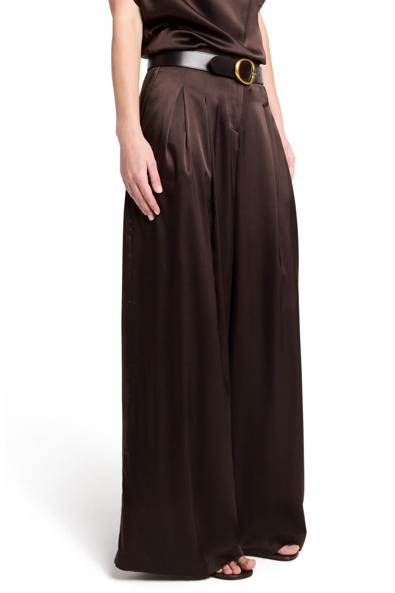 Drew Stretch Silk Wide Leg Pants, Alternate, color, DELICIOSO