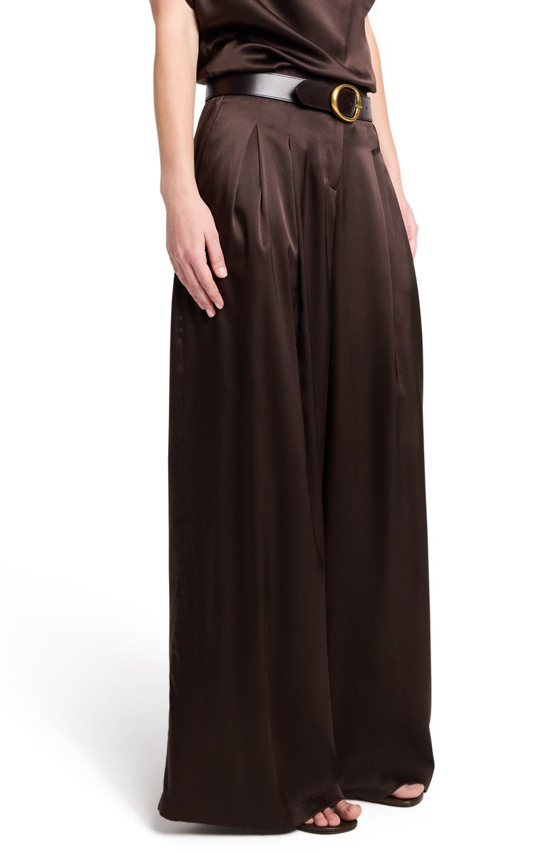 TWP Drew Stretch Silk Wide Leg Pants, Alternate, color, Delicioso