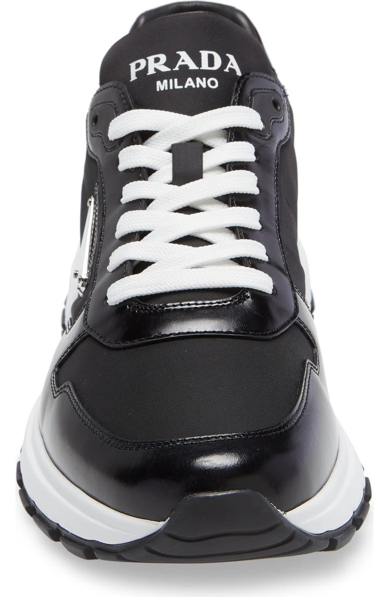 Prada Prax 1 Mixed Media Sneaker, Alternate, color, Nero