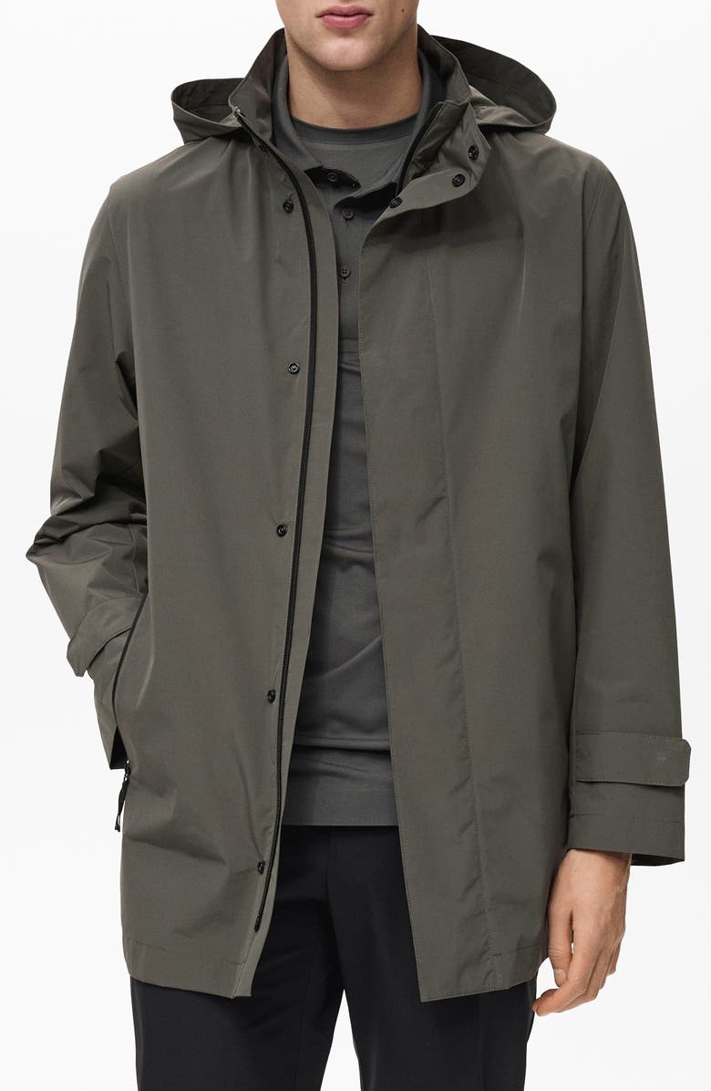 MANGO CoolMax<sup>®</sup> Waterproof Parka, Main, color, Medium Green