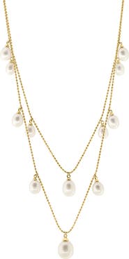 EFFY 14K Yellow Gold Freshwater Pearl Layered Necklace