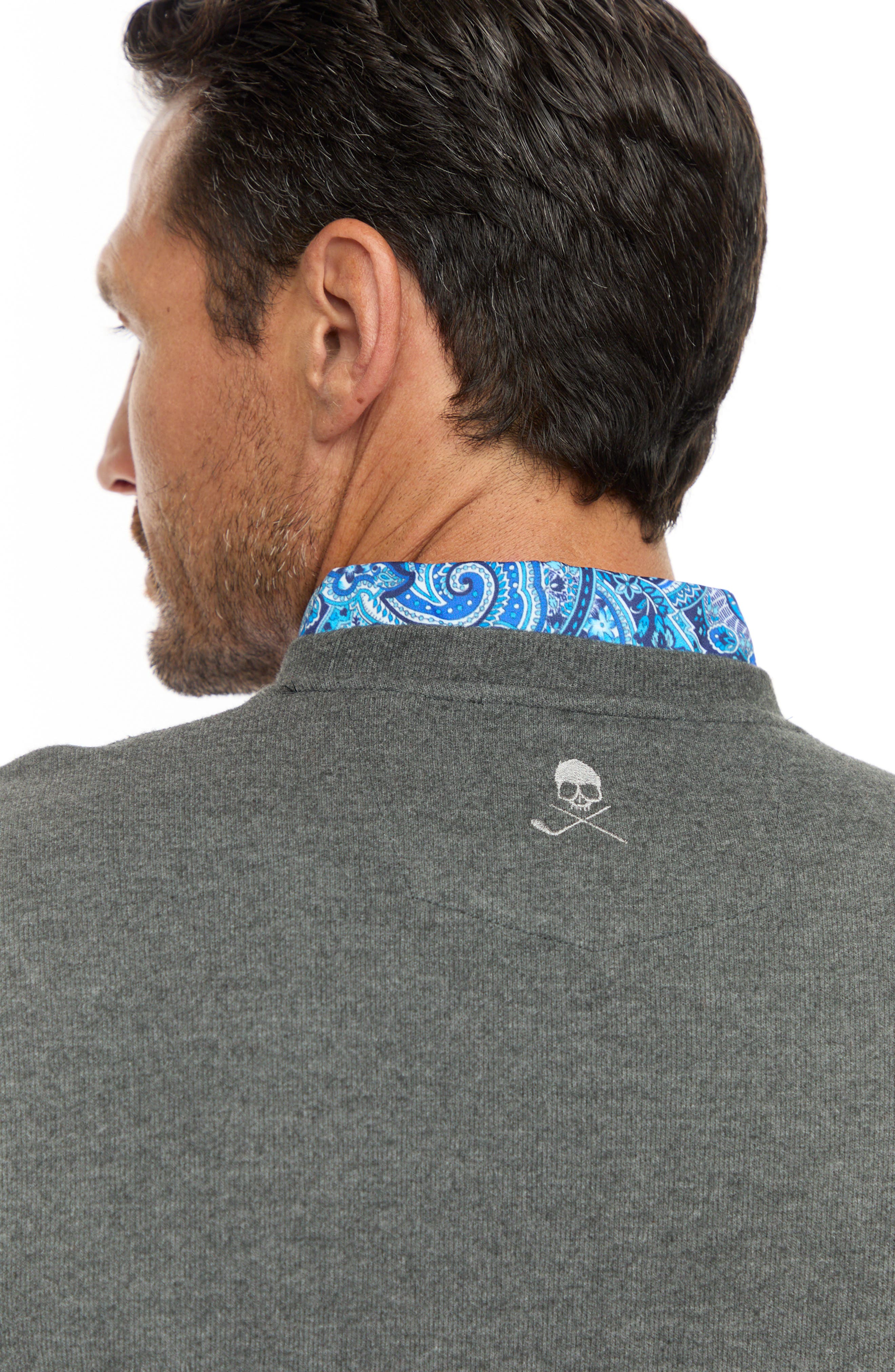 Robert Graham Colbourne Crewneck Performance Knit Pullover (Men ...