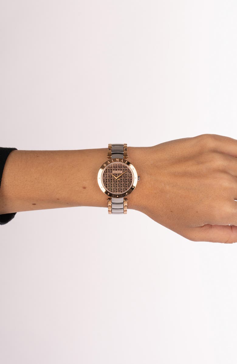 Balmain ia Bijou Watch, 33mm, Alternate, color, Two Tone Steel Rose
