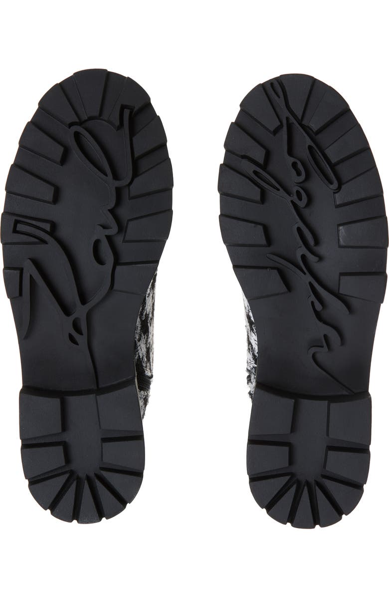 KARL LAGERFELD PARIS Maple Tweed Combat Boot, Alternate, color, Black/White