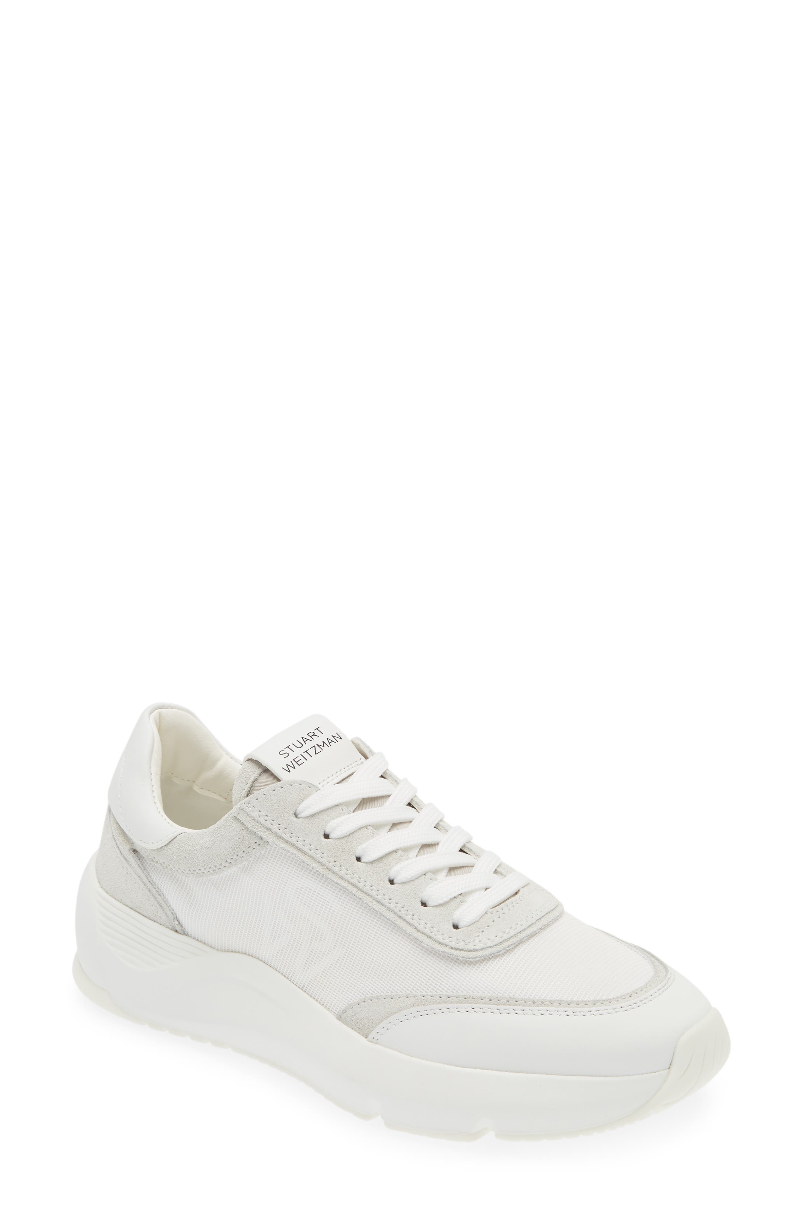 Stuart Weitzman Glide Lace-Up Sneaker, Main, color, 