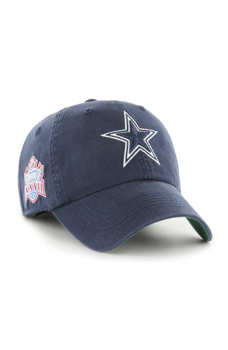 '47 Men's '47 Navy Dallas Cowboys Sure Shot Franchise Fitted Hat, Main, color, Navy