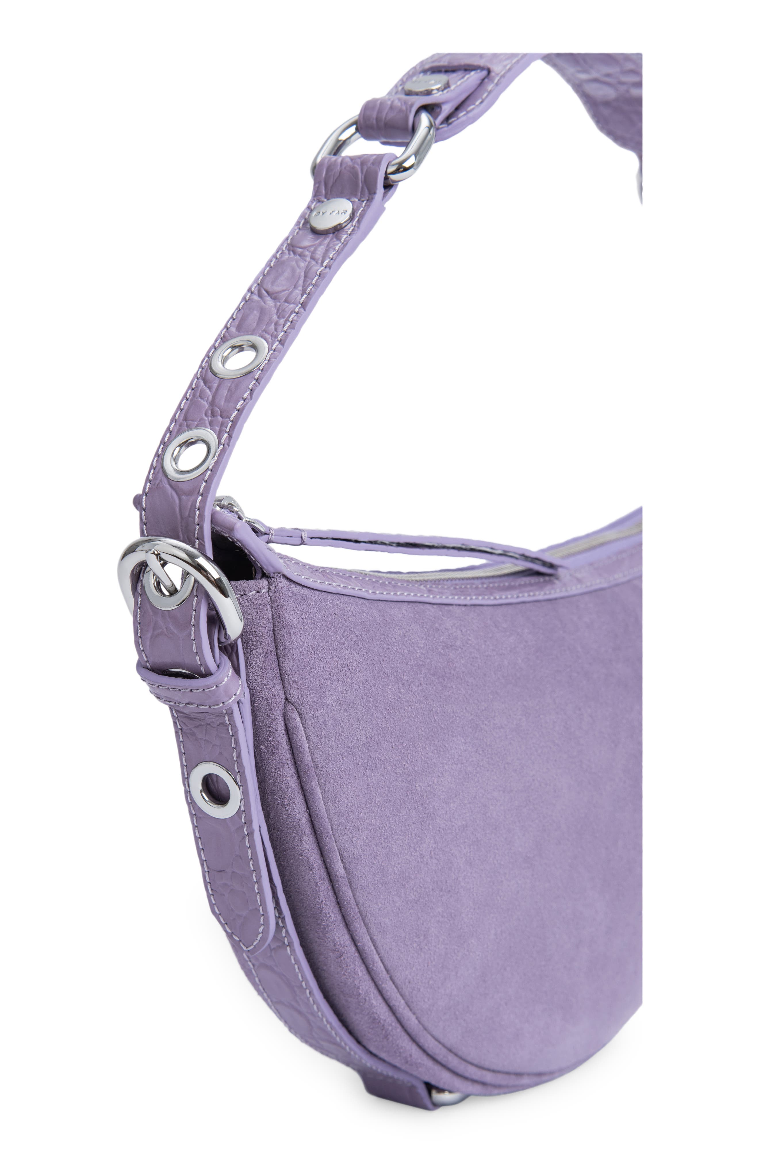 By Far Gib Suede Shoulder Bag, Alternate, color, 