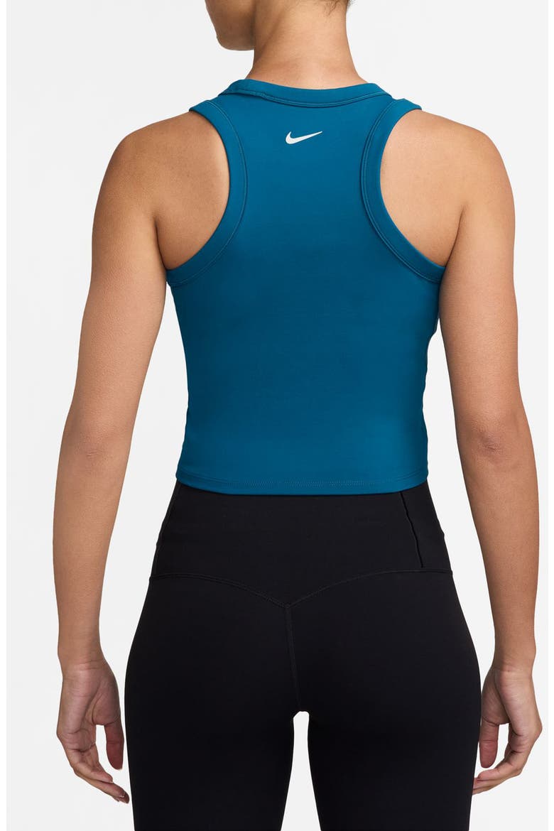 One Fitted Dri-FIT Cropped Tank Top, Alternate, color, GREEN ABYSS