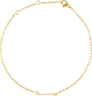 Adornia Pavé Cubic Zirconia Initial Anklet