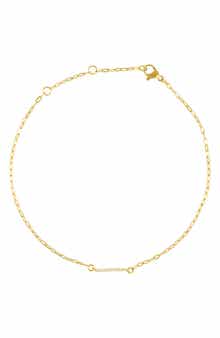Adornia Pavé Cubic Zirconia Initial Anklet