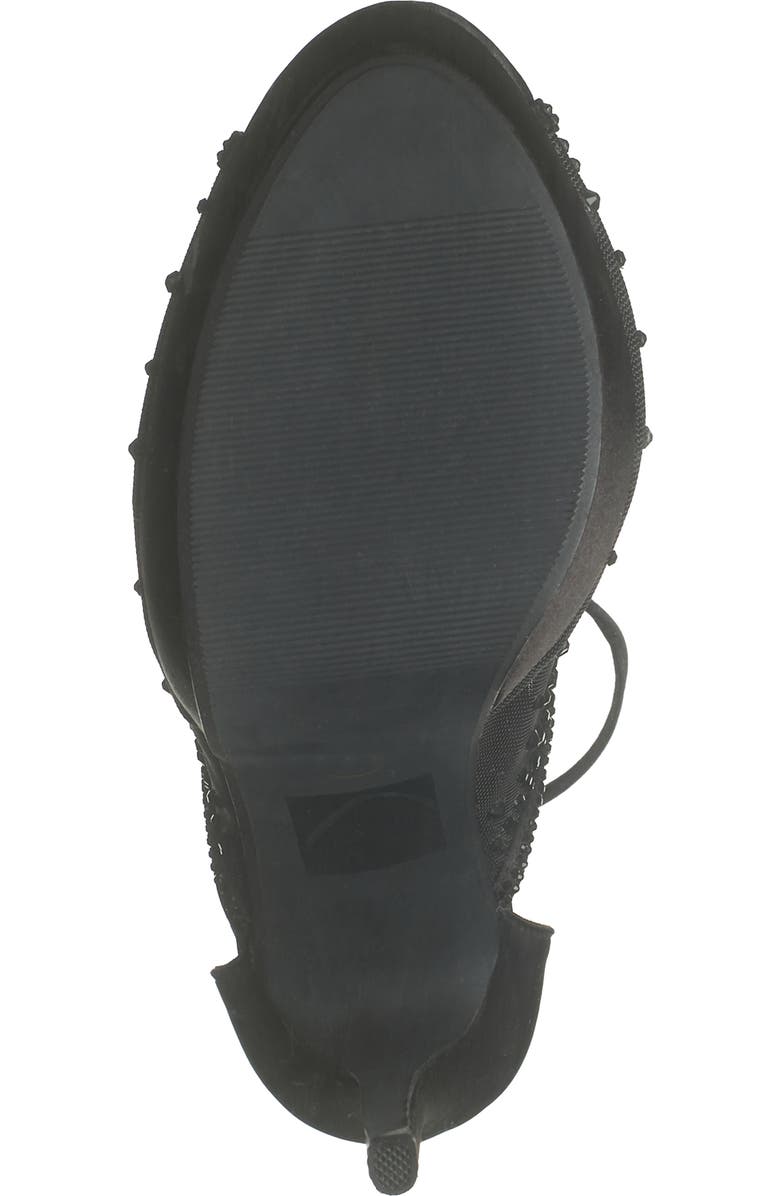 LADY COUTURE Embellished Mesh Ankle Wrap Pump, Alternate, color,