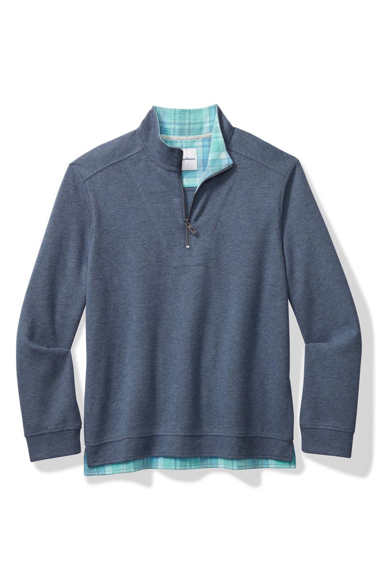 Tommy Bahama Montserrat Half-Zip Cotton Blend Pullover, Alternate, color, 