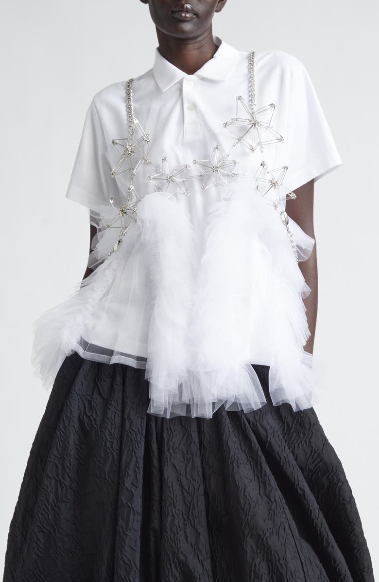 Noir Kei Ninomiya Safety Pin Chain Harness, Main, color, Silver