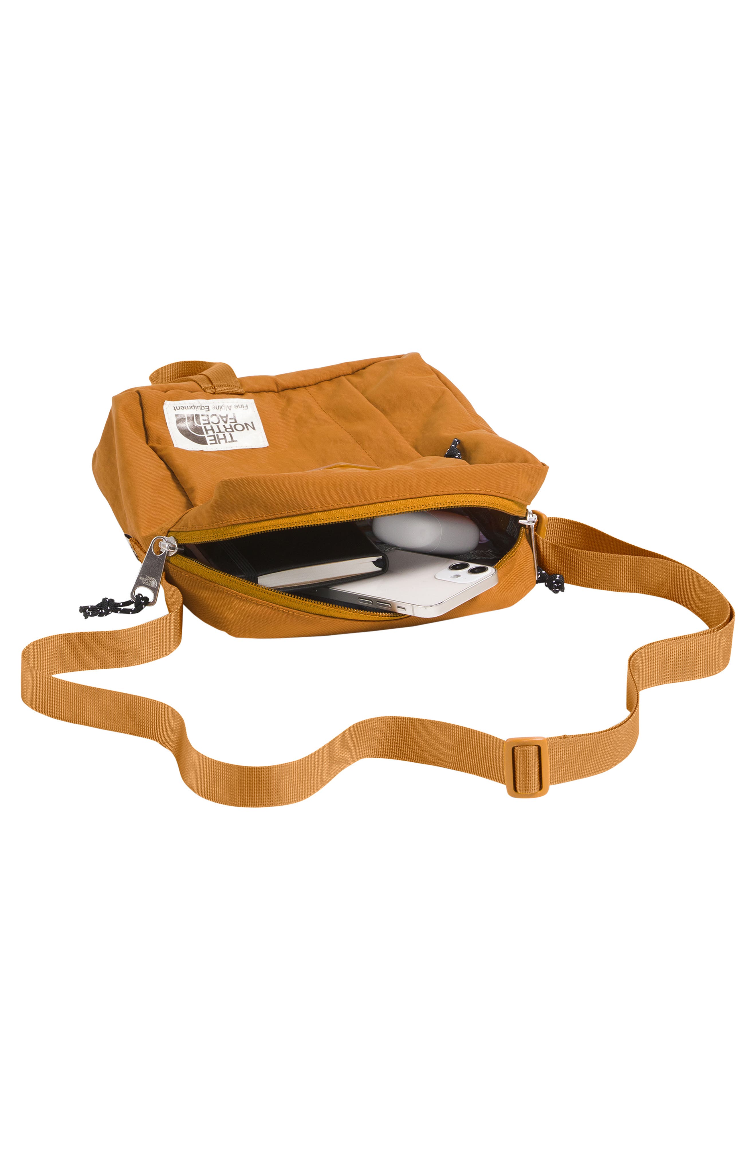 The North Face Berkeley Crossbody Bag, Alternate, color, Timber Tan Tnf Black