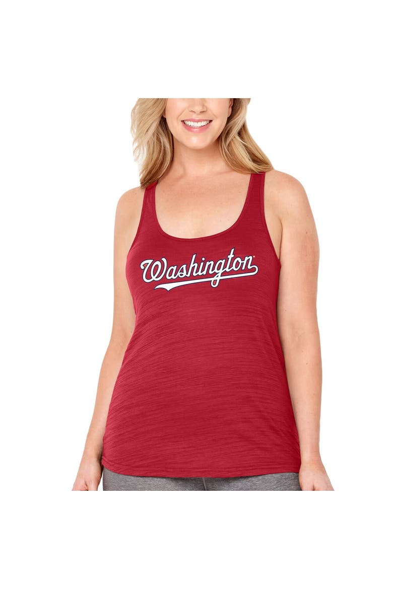 Women's Soft as a Grape Red Washington Nationals Plus Size Swing for the Fences Racerback Tank Top, Alternate, color, Red
