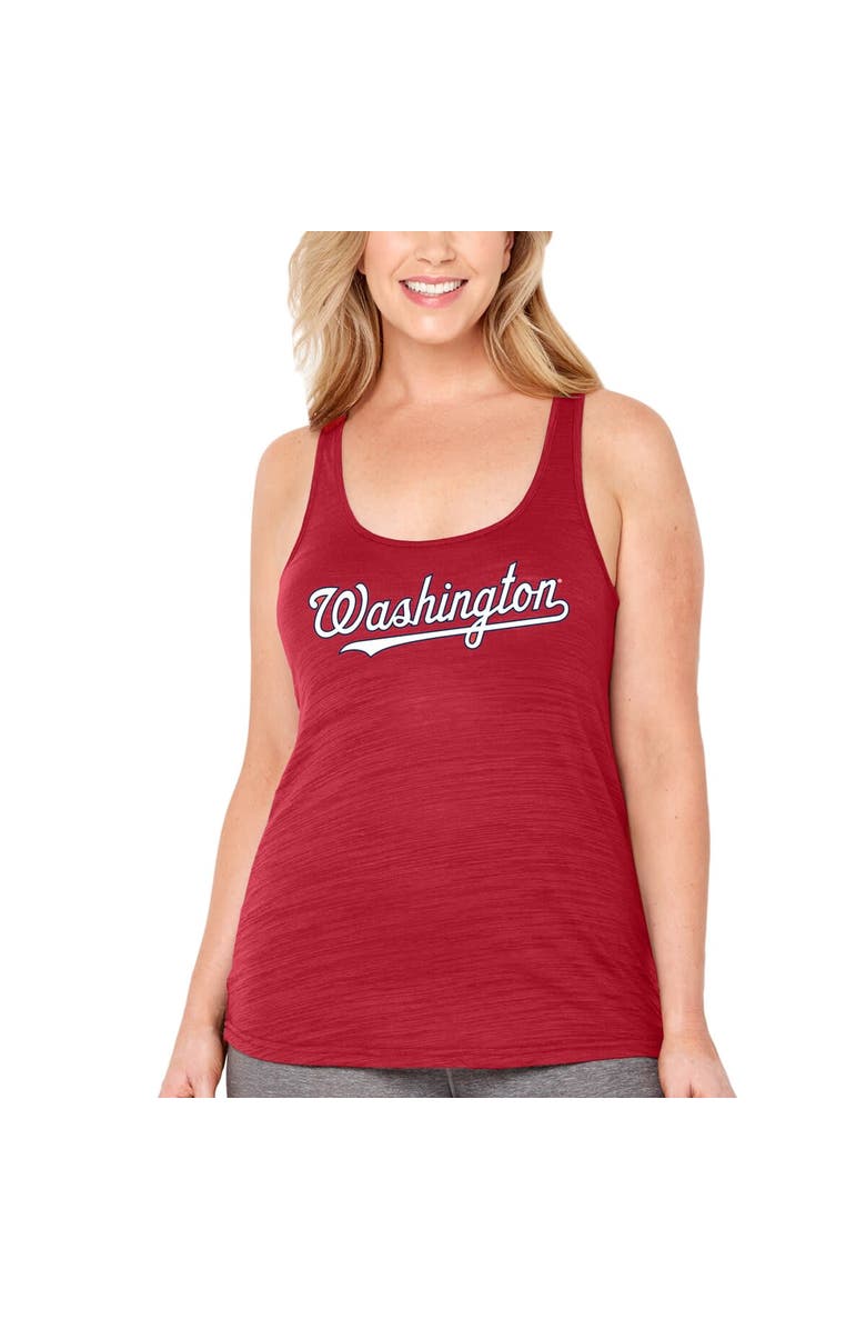 SOFT AS A GRAPE Women's Soft as a Grape Red Washington Nationals Plus Size Swing for the Fences Racerback Tank Top, Alternate, color, Red