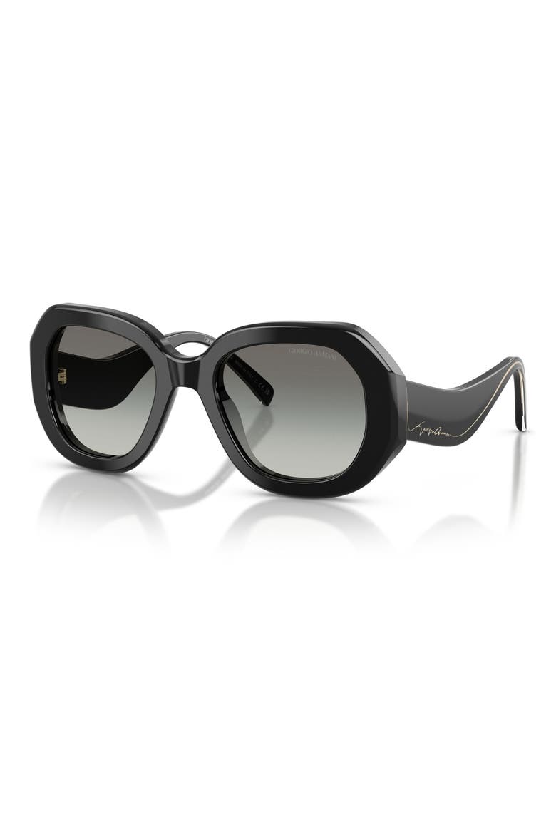 51mm Gradient Square Sunglasses, Alternate, color, BLACK / GREY GRADIENT