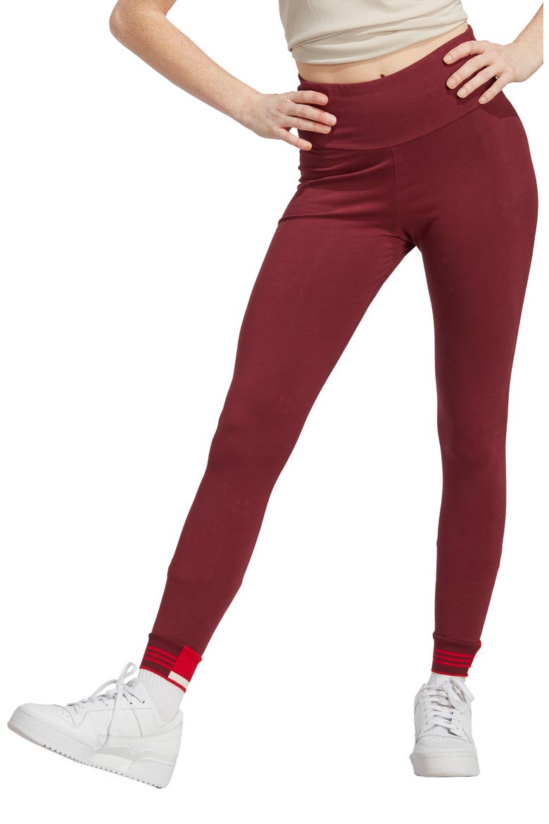 7/8 Rib Cuff Leggings, Main, color, SHADOW RED
