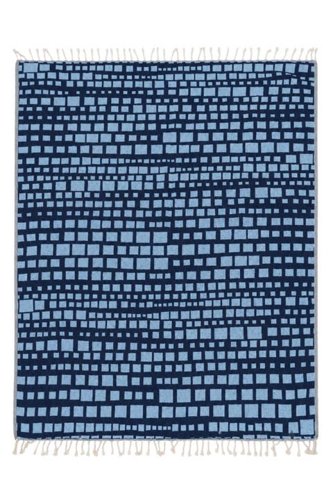 Cubist Reversible Organic Cotton Throw Blanket