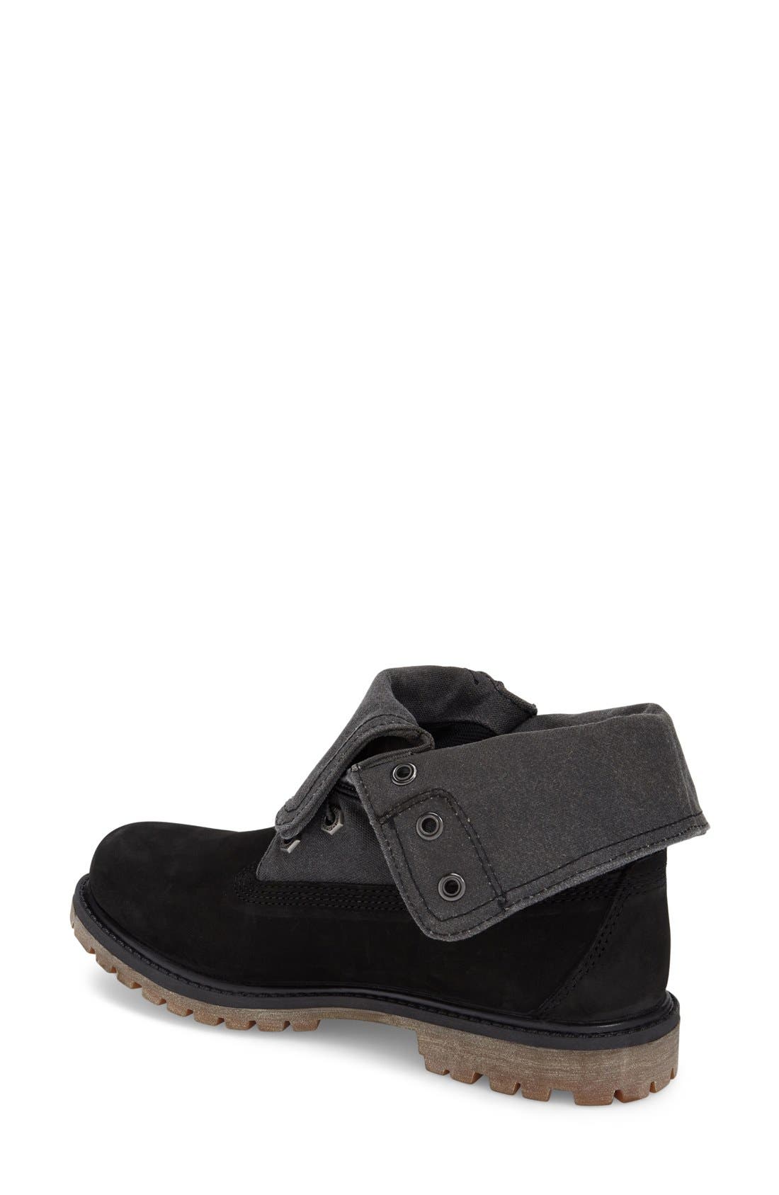 Earthkeepers® 'Authentic' Fold-Down Boot, Alternate, color, BLACK NUBUCK LEATHER