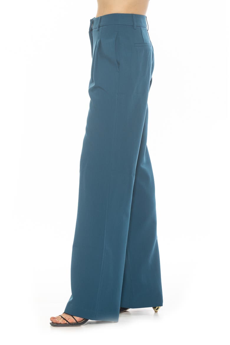 Ellie Pleated Wide Leg Pants, Alternate, color, TEAL