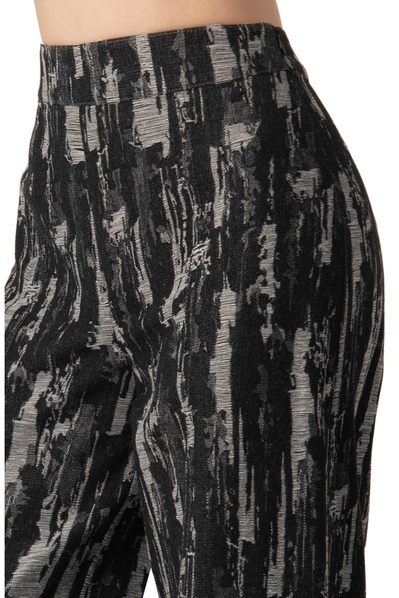 Abstract Print Wide-Leg Jeans, Alternate, color, Black