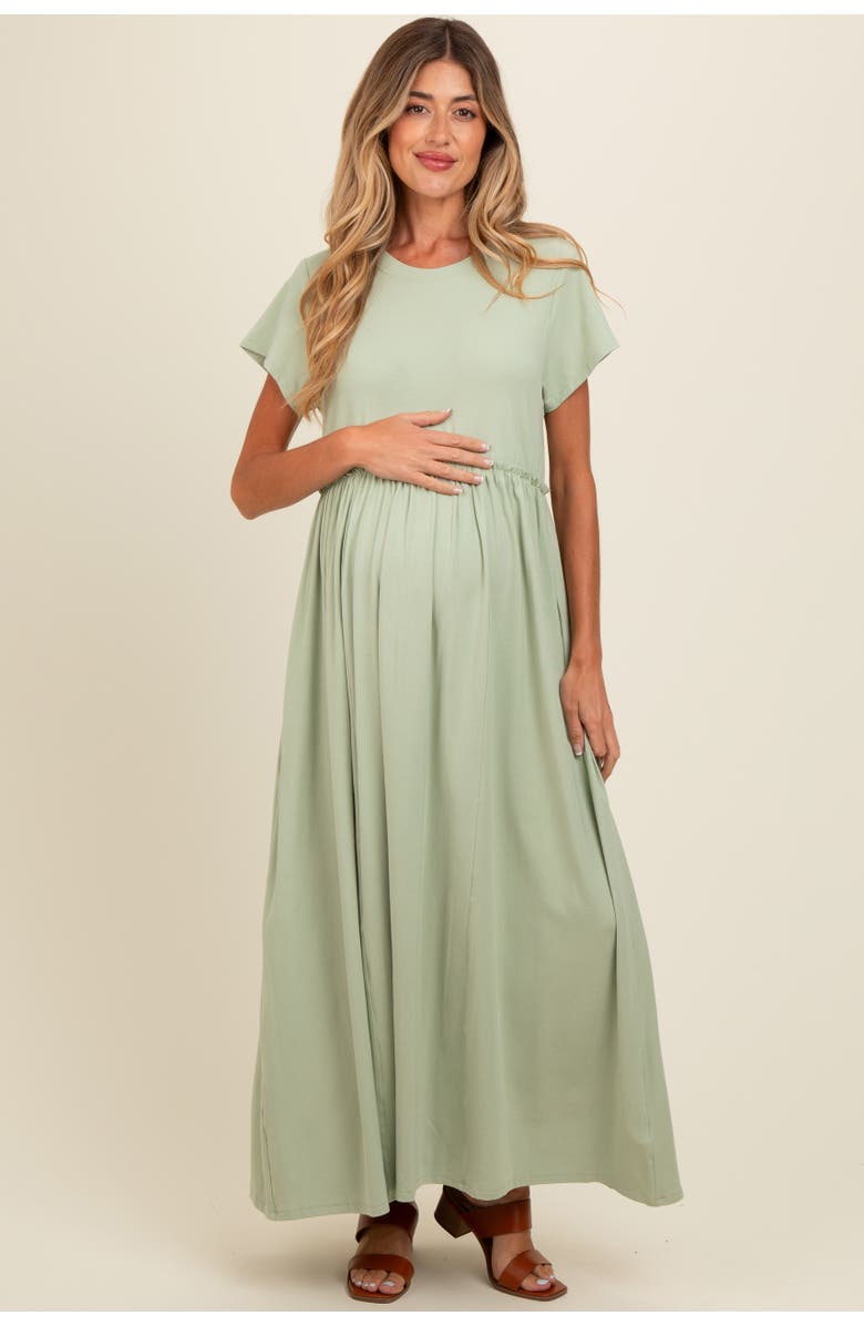 PinkBlush Ruffle Trim Maxi Dress, Main, color, 