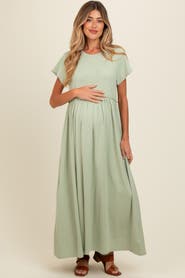 PinkBlush Ruffle Trim Maxi Dress