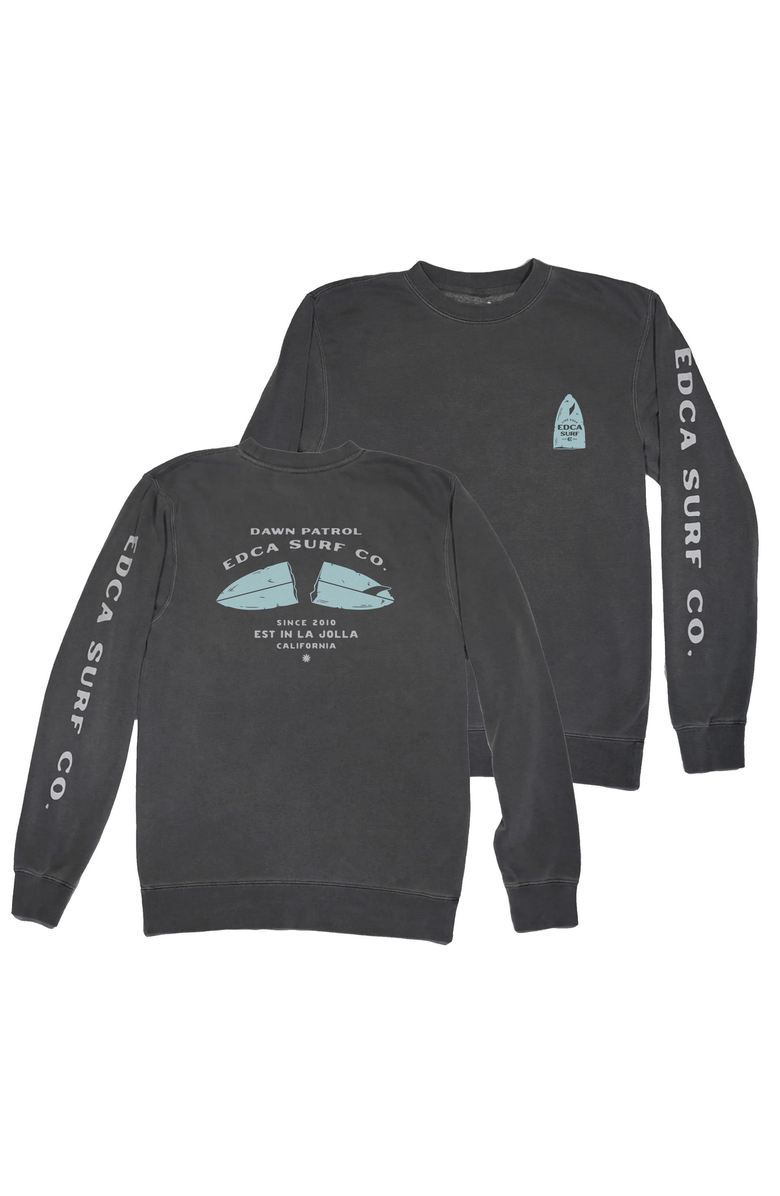 Everyday California Beater Board Crewneck Sweatshirt, Alternate, color, Grey