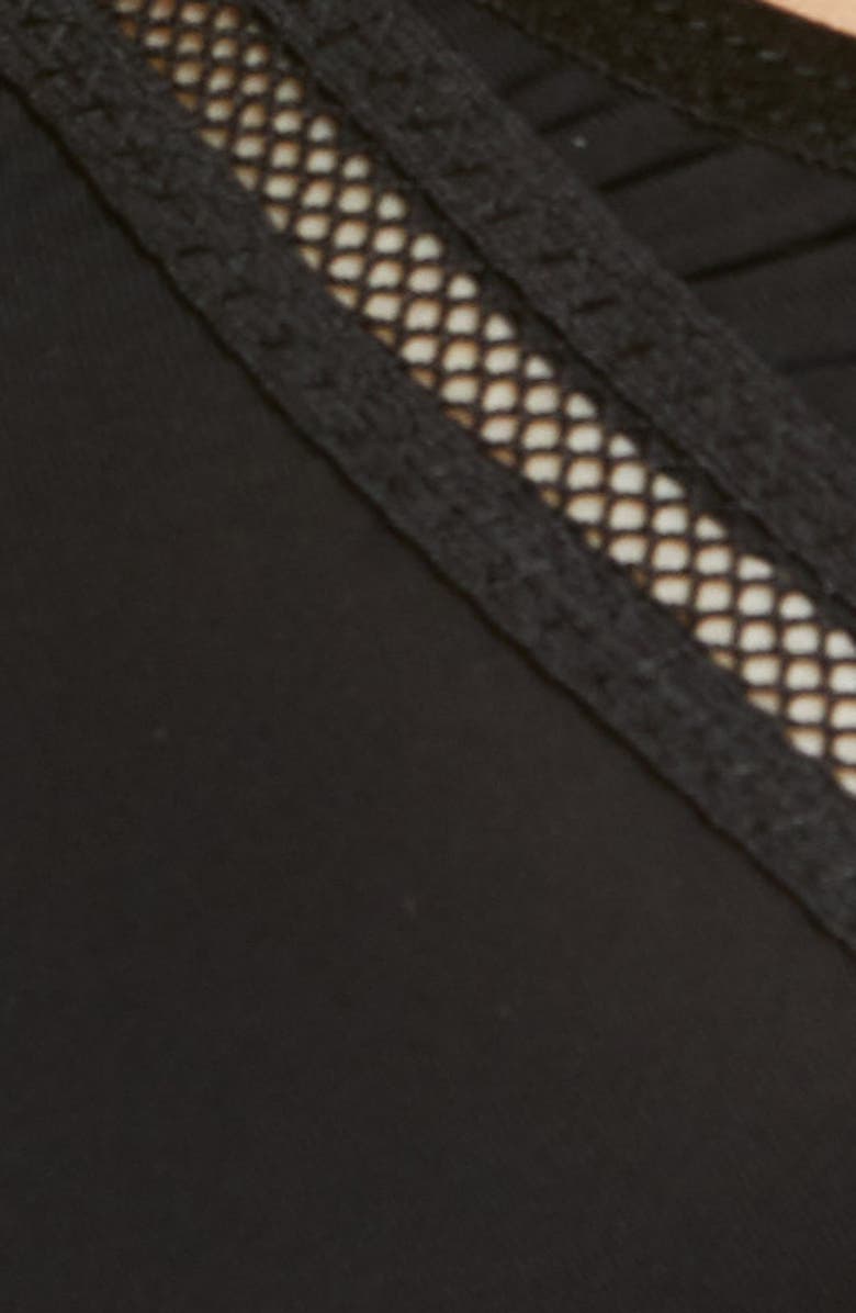 Hauty Along the Lines Halter Bra & Thong Set, Alternate, color, Black