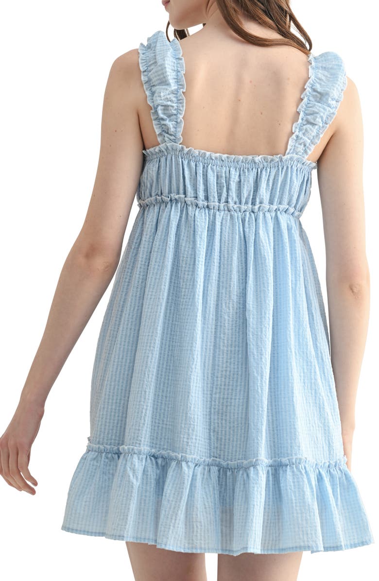 Lush Ruffle Hem Babydoll Minidress, Alternate, color, Light Blue