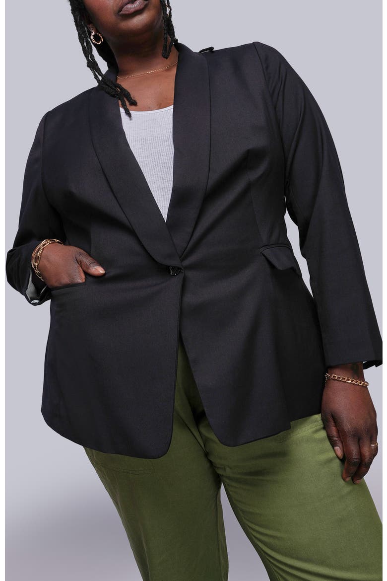 The Empower Tux Blazer, Alternate, color, BLACK